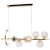 Lampa wisząca złota metalowa 8-punktowa szklana DRS3510/7 - Lampy Elem